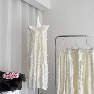 A line Halter Ivory Lace Dress Holiday Dresses SD318